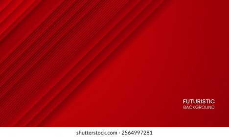 Vector modern futuristic background dark red abstract geometric striped line and shadow for branding, brochure, banner