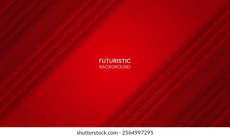 Vector modern futuristic background dark red abstract geometric striped line and shadow for branding, brochure, banner