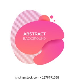 Vector modern futuristic cover element template. Abstract dynamic geometric shapes, isolated on white. Trendy minimal coral gradient website and branding design. Cool poster background.