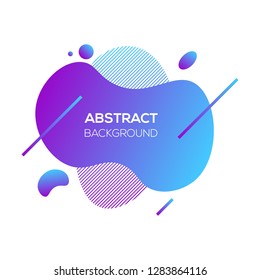 Vector modern futuristic cover element template. Abstract dynamic geometric shapes, isolated on white. Trendy minimal blue gradient website and branding design. Cool poster background.