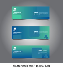 Vector modern futuristic design banner web template blue.