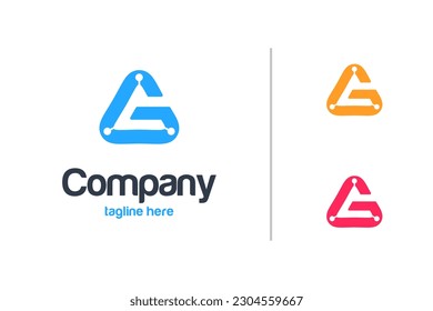 Vector modern G letter logo collection. Creative logo inspiration