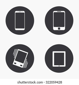 Vector modern gadget icons set on white background
