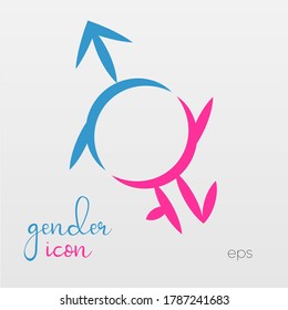 Vector Modern Gender Icons Traditional Nontraditional Stock Vector ...
