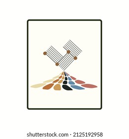 Vector modern geometric art antique space theme. Western Pattern. Greec Wall art. Poster design.  Pictures for office and business audience. Smart graphic art. Office wall decoration, psychologist.