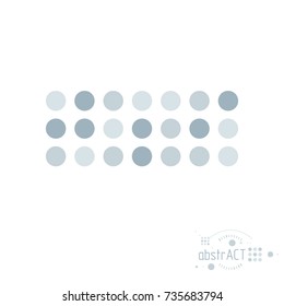 Vector modern geometric artistic graphic composition can be used as template and layout. Abstract technical background with graphic shape, circle.