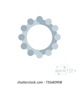 Vector modern geometric artistic graphic composition can be used as template and layout. Abstract technical background with graphic shape, circle.