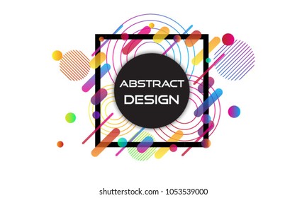 Vector of modern geometric circle abstract colorful design