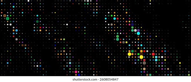 vector modern geometric circle abstract background. Dotted texture template. Geometric pattern in halftone style with gradient.