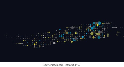 vector modern geometric circle abstract background. Dotted texture template. Geometric pattern in halftone style with colorfull.