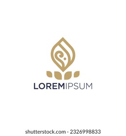 Logo abstracto de diseño vectorial moderno y geométrico