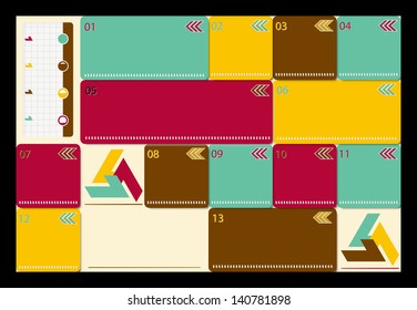 Vector modern geometric design template, can be used for infographics.
