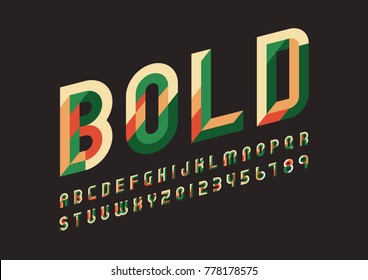 A Vector of modern geometric font and alphabet