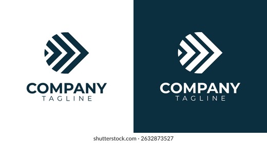 Moderne geometrische Vektorlogo Premium-Vorlage
