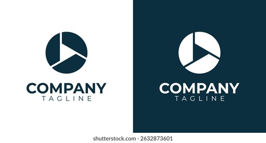 modelo premium de logotipo geométrico moderno vetorial