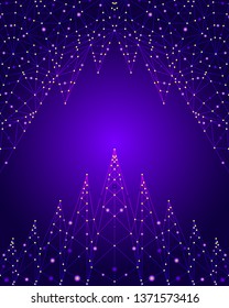 vector modern geometric network connection lines for brochure banner and publication