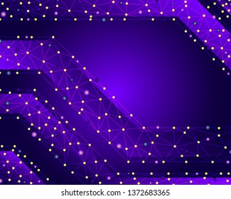vector modern geometric network connection lines for brochure banner and publication