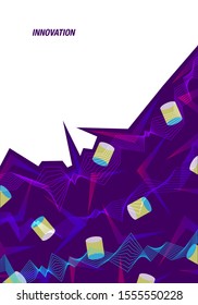 vector modern geometric network connection lines for brochure banner and publication