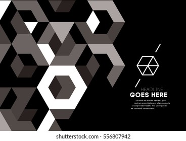 Vector of modern geometric pattern and background