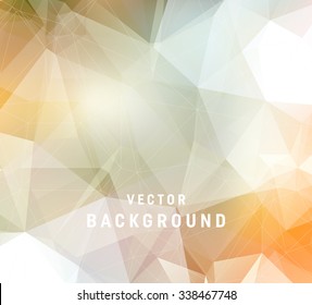 Vector Modern Geometric Polygonal Background. Subtle Beige And Brown Earth Tones. 