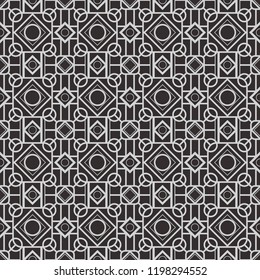 Vector modern geometric seamless pattern. A Set geometric of black and white seamless. Geometric decorative black and white lined shape. 