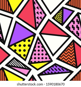 vector modern geometric seamless pattern on white