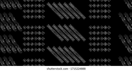 Vector modern geometric seamless pattern. Grey texture with lines, stripes. Simple abstract geometry graphic design. Design for wallpapers, prints, carpet.