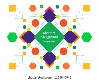 Vector modern geometric style abstract background on white