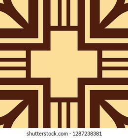 Vector modern geometric tile pattern. Abstract art deco geometrical vintage background