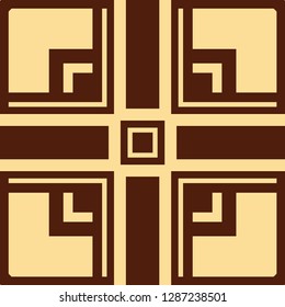 Vector modern geometric tile pattern. Abstract art deco geometrical vintage background