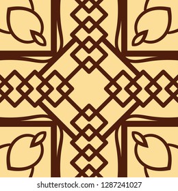 Vector modern geometric tile pattern. Abstract art deco geometrical vintage background