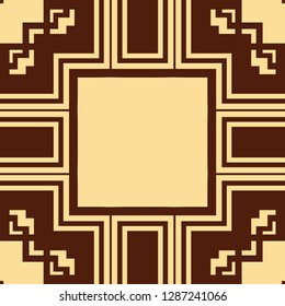 Vector modern geometric tile pattern. Abstract art deco geometrical vintage background
