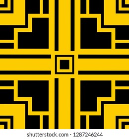 Vector modern geometric tile pattern. Abstract art deco geometrical vintage background