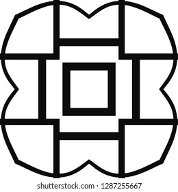 Vector modern geometric tile pattern. Abstract art deco geometrical vintage background