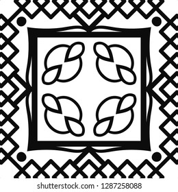 Vector modern geometric tile pattern. Abstract art deco geometrical vintage background