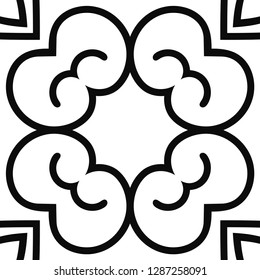 Vector modern geometric tile pattern. Abstract art deco geometrical vintage background