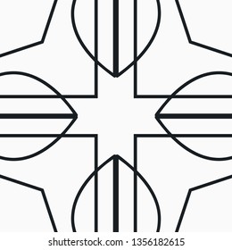 Vector modern geometric tile pattern. Abstract art deco seamless luxury background. Vector illustration
