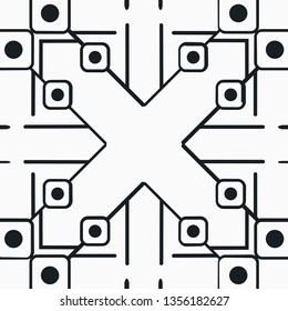 Vector modern geometric tile pattern. Abstract art deco seamless luxury background. Vector illustration