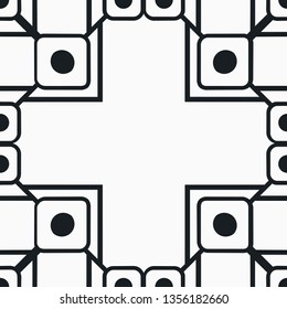 Vector modern geometric tile pattern. Abstract art deco seamless luxury background. Vector illustration