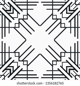 Vector modern geometric tile pattern. Abstract art deco seamless luxury background. Vector illustration