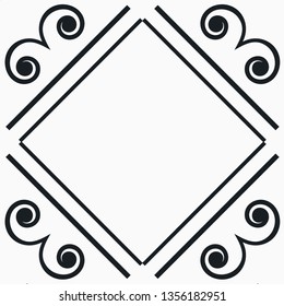 Vector modern geometric tile pattern. Abstract art deco seamless luxury background. Vector illustration