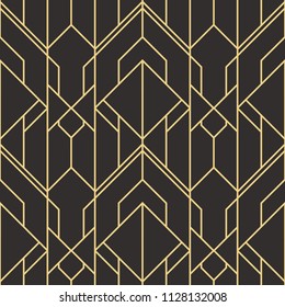 Vector Modern Geometric Tiles Pattern Golden Stock Vector (Royalty Free ...