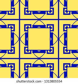 Vector modern geometric tiles pattern. Abstract geometric art deco seamless luxury background
