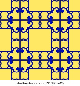 Vector modern geometric tiles pattern. Abstract geometric art deco seamless luxury background