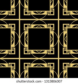 Vector modern geometric tiles pattern. Abstract geometric art deco seamless luxury background