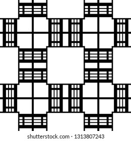 Vector modern geometric tiles pattern. Abstract geometric art deco seamless luxury background