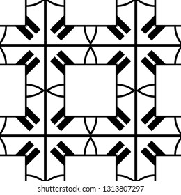 Vector modern geometric tiles pattern. Abstract geometric art deco seamless luxury background