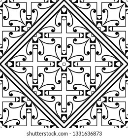 Vector modern geometric tiles pattern. Abstract art deco seamless luxury background.