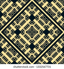 Vector modern geometric tiles pattern. Abstract art deco seamless luxury background.