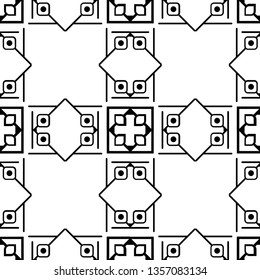 Vector modern geometric tiles pattern. Abstract art deco seamless luxury background